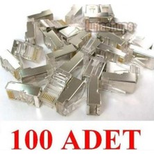 Platoon Rj 45 Metal Jak Konnektör 8P8C 100 Adet RJ45