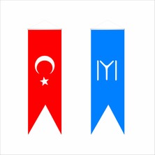 Bayrakal Kayı Boyu veTürk Kırlangıç Saten Bayrak 50 x 150 cm