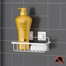 Teknotel Delme Vida Matkap Yok  Yapıskanlı Tek Katlı Banyo Rafı Beyaz EF241
