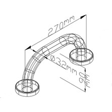 ALPA Paslanmaz Engelli Tutamak 27 cm (Krom)