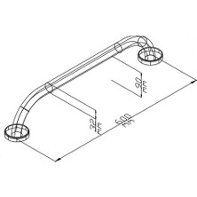 ALPA Paslanmaz Engelli Tutamak (60 cm Krom)