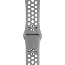 Markacase Garmin 245\245 Music için Delikli Silikon Kordon Kayış Gri Beyaz