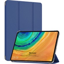 Microsonic Huawei Matepad 10.4'' Kılıf Slim Translucent Back Smart Cover Lacivert