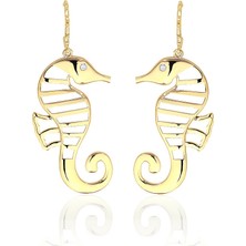 Lilarote Pırlanta Deniz Atı Küpe