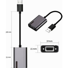 Coverzone USB To VGA Adaptör Çevirici LC07-VGA