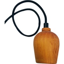 Bun Design Oval Ahşap Lamba