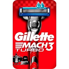 Gillette Mach3 Turbo Tıraş Makinesi + 1 Yedek Bıçak Özel Seri