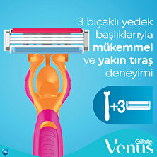 Gillette Simply Venus 3 Tıraş Makinesi + 3 Yedek Tıraş Bıçağı