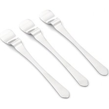 Yetkin Destino Parlak Gümüş Kıvrımlı 6'lı Çay Nescafe Kaşığı