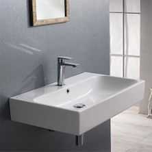 Turkuaz Seramik Pinto 75 cm Etajerli Lavabo