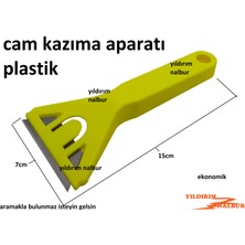 Yıldırım 2 Adet Cam Kazıma Aparatı Plastik Cam Kazıma Ekonomik Seri Jiletli Aparat