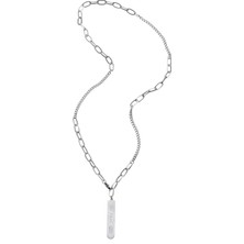 Modamugo Çelik Zincir Kolye, F & Ic 1837  Yazılı - Rodyum