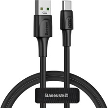 Baseus White VOOC QC. Type-C Kablo 5A 1m-Siyah