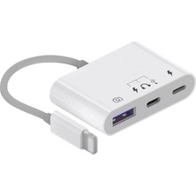 Ally Lightning-OTG Hub -USB Type C To Kulaklık ve USB Kamera Okuyucu OTG AL-33386