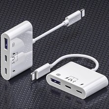 Ally Lightning-OTG Hub -USB Type C To Kulaklık ve USB Kamera Okuyucu OTG AL-33386