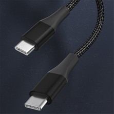 Ally PD 100W 5A Hızlı Şarj USB Type-C Kablo 1 mt Kevlar Kablo AL-33465