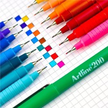 Artline 200 Fineliner 0.4 mm İnce Uçlu Yazı ve Çizim Kalemi 20 Renk Çantalı Set