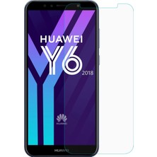 Caseart Huawei Y6 2018 Temperli Ekran Koruyucu Kırılmaz Cam Şeffaf