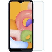 Caseart Samsung Galaxy A01 Temperli Ekran Koruyucu Kırılmaz Cam Şeffaf