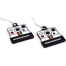 Solfera Fotoğraf Makinası Retro Fotoğrafçı Kadın Küpe EX004