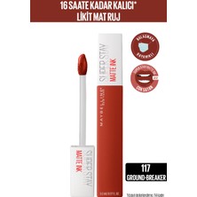 Maybelline New York Super Stay Matte Ink City Likit Mat Ruj - 117 Ground-Breaker - Kahverengi