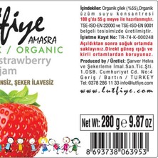 Lütfiye Lutfiye Organik Çilek Reçeli 280 gr