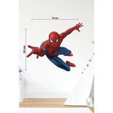 Msticker Spiderman Uçan Örümcek Adam Çocuk Odası Duvar Sticker