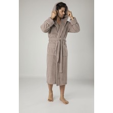 Nuşa Devetüyü Biyeli Bambu Cotton Erkek Bornozu
