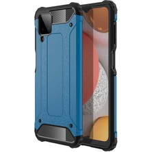 Tekno Grup Samsung Galaxy A12 Kılıf Çift Katmanlı Darbe Emici Crash Tank Kılıf Mavi