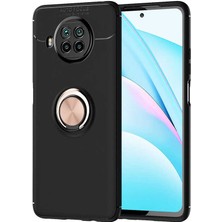 Tekno Grup Xiaomi Mi 10T Lite Kılıf Ultra Korumalı Yüzüklü Manyetik Ravel Silikon + Tam Kaplayan 6d Nano Ekran Koruyucu Rose