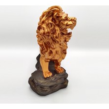 Bun Design Bronz Kaplı Aslan Biblo