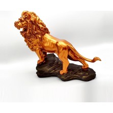 Bun Design Bronz Kaplı Aslan Biblo