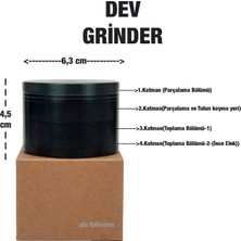 Als Büyük Metal Grinder (4 Katman-Mega Boy), Sigara Tütün Öğütücü- 63 mm