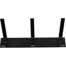 Dizaynaks Mat Siyah Üçlü Lüks Kanca Elbise ve Portmanto Askısı