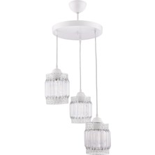 Zerda Sarkıt 3 Lü Beyaz(Optik Taşlı)