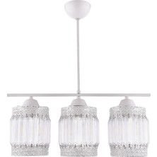 Zerda Sıralı 3 Lü Beyaz(Optik Taşlı)