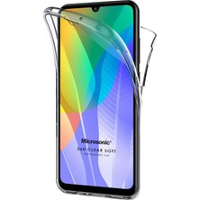 Microsonic Huawei Y6P Kılıf 6 Tarafı Tam Full Koruma 360 Clear Soft Şeffaf