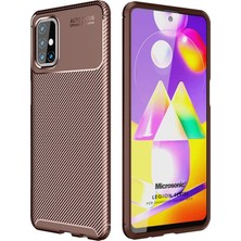 Microsonic Samsung Galaxy M31s Kılıf Legion Series Kahverengi