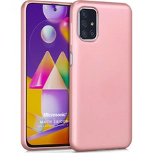 Microsonic Matte Silicone Samsung Galaxy M31s Kılıf Rose Gold