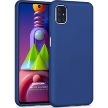 Microsonic Matte Silicone Samsung Galaxy M51 Kılıf Lacivert