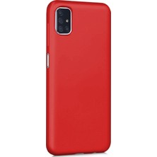 Microsonic Matte Silicone Samsung Galaxy M51 Kılıf Kırmızı