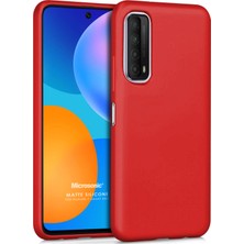 Microsonic Matte Silicone Huawei P Smart 2021 Kılıf Kırmızı