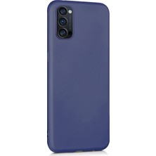 Microsonic Matte Silicone Oppo Reno 4 Kılıf Lacivert