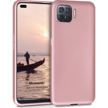 Microsonic Matte Silicone Oppo Reno 4 Lite Kılıf Rose Gold