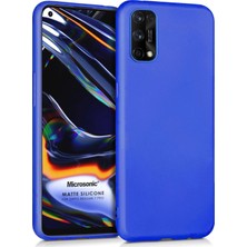 Microsonic Matte Silicone Realme 7 Pro Kılıf Mavi