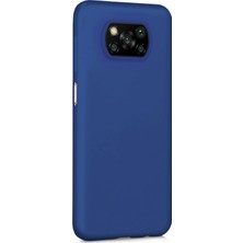 Microsonic Matte Silicone Xiaomi Poco X3 NFC Kılıf Lacivert