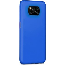 Microsonic Matte Silicone Xiaomi Poco X3 NFC Kılıf Mavi