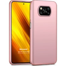 Microsonic Matte Silicone Xiaomi Poco X3 NFC Kılıf Rose Gold