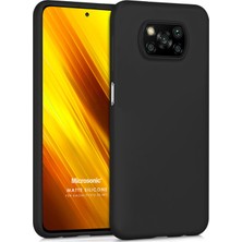 Microsonic Matte Silicone Xiaomi Poco X3 NFC Kılıf Siyah