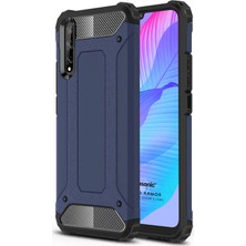 Microsonic Huawei Y8P Kılıf Rugged Armor Lacivert